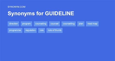 another word for guidelines.